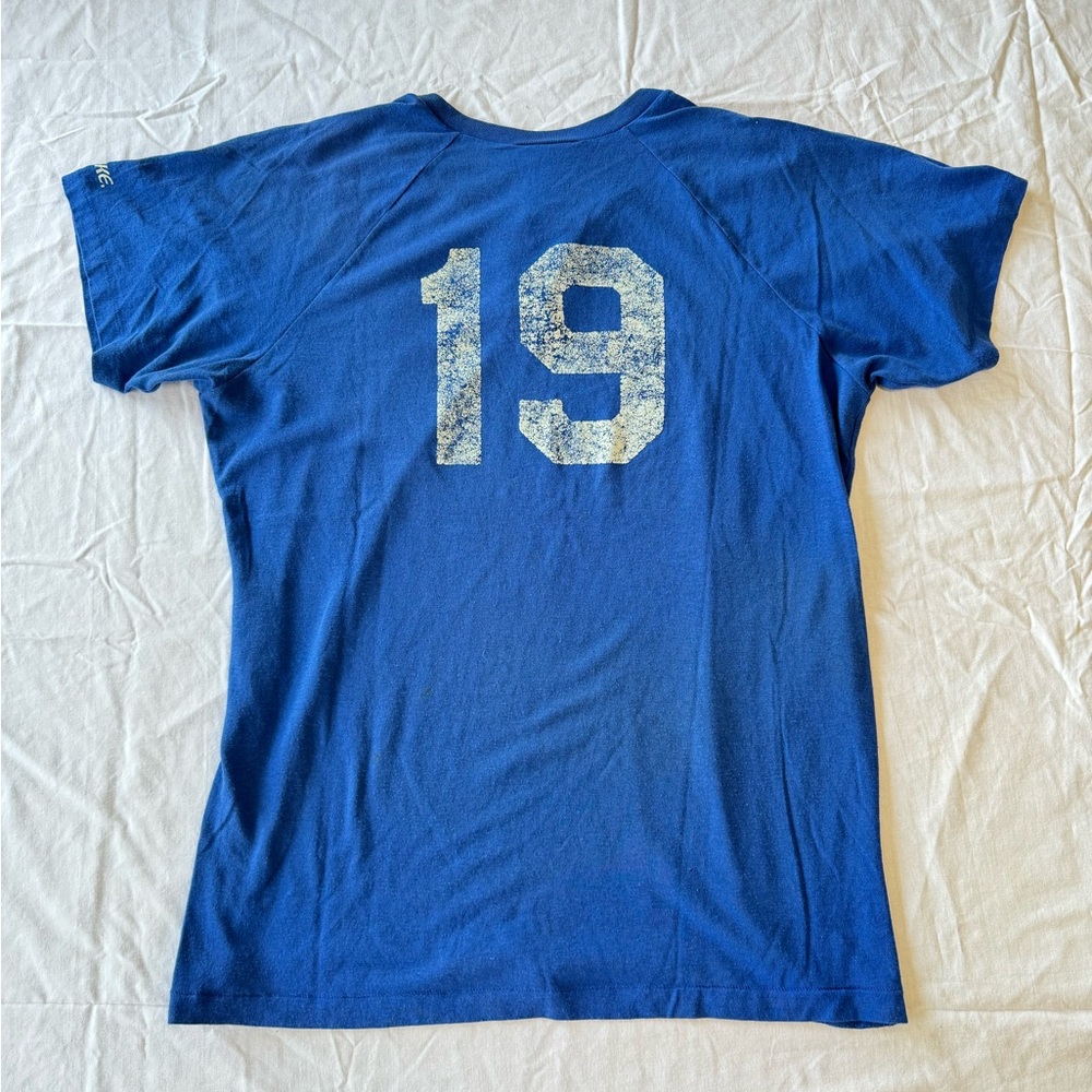 Vintage 80s Single Stitch Tee Blue/White Size XL